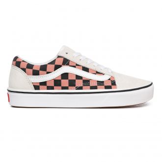 pink and cream checkered vans