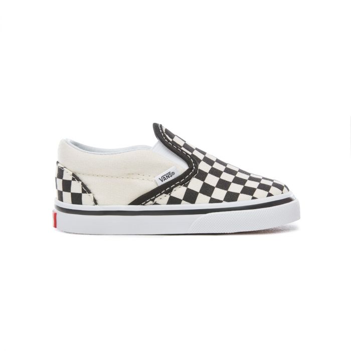 checker vans slip ons