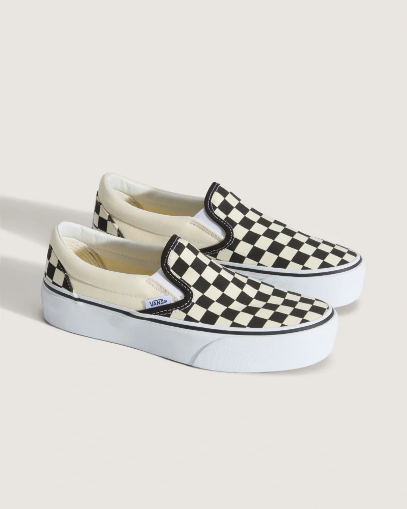 VANS - נעלי פלטפורמה Slip-On Platform – V0018EBWW – blkwhtchckerboard-wht – 1