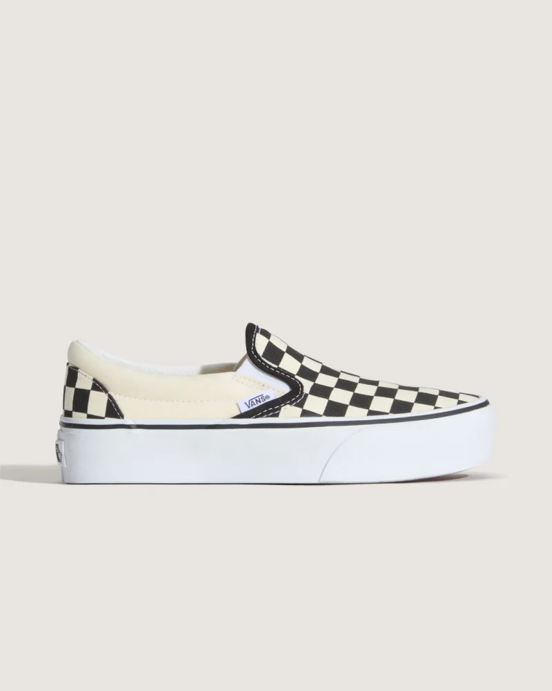 VANS - נעלי פלטפורמה Slip-On Platform – V0018EBWW – blkwhtchckerboard-wht – 5