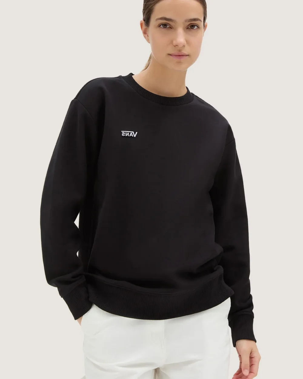 VANS - סווטשירט Flying V Bff Crew – V0046XBLK – black – 1