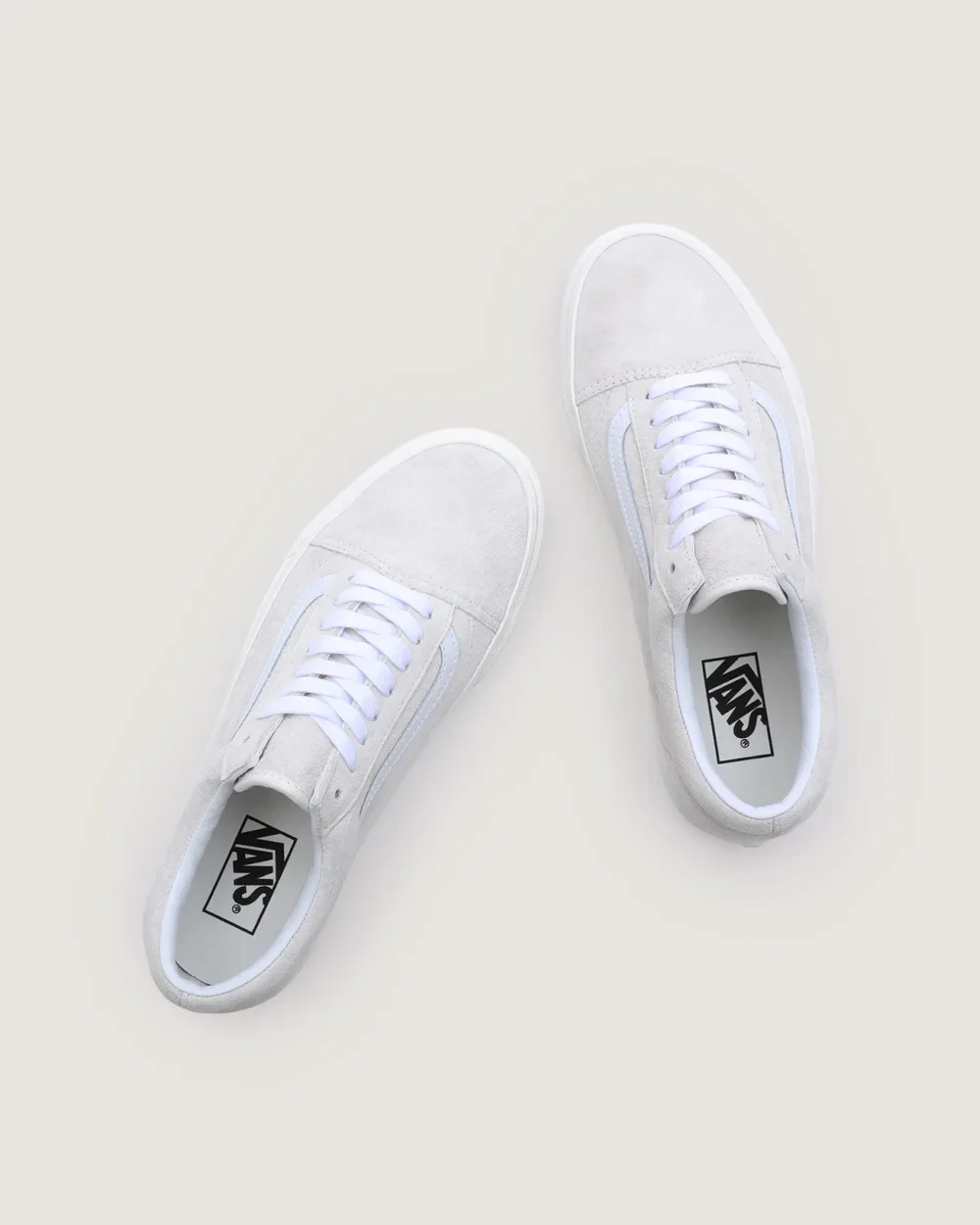 VANS - נעלי סניקרס Old Skool – V005UFJVY – pig-suede-blanc-de-blanc – 1