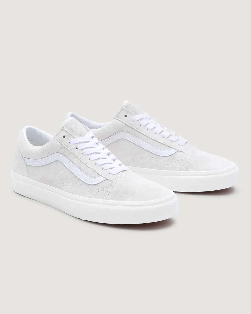 VANS - נעלי סניקרס Old Skool – V005UFJVY – pig-suede-blanc-de-blanc – 4