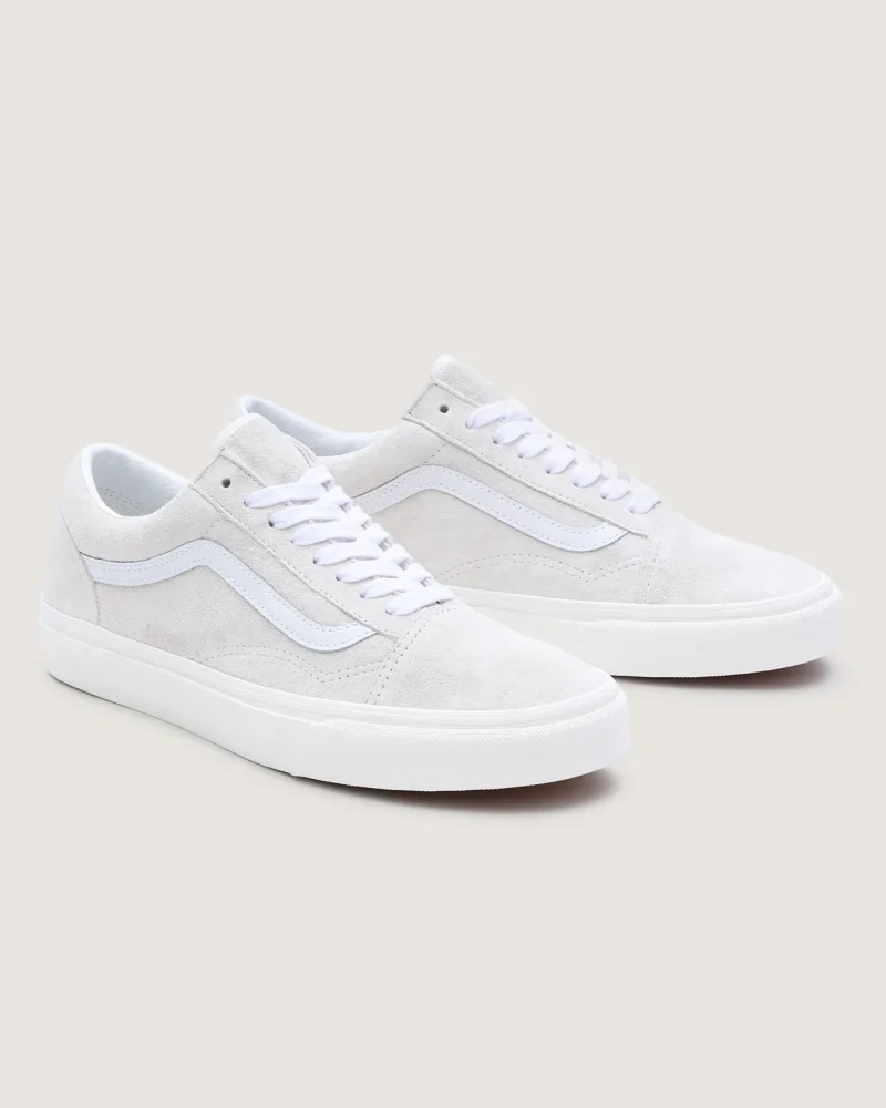 VANS - נעלי סניקרס Old Skool – V005UFJVY – pig-suede-blanc-de-blanc – 4