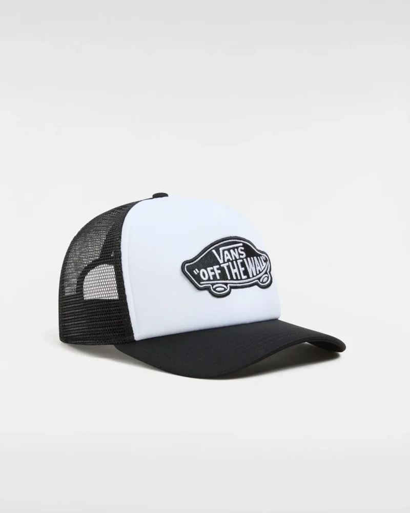VANS - כובע Classic Patch Curved Bill Trucker – V0066XY28 – black-white – 1