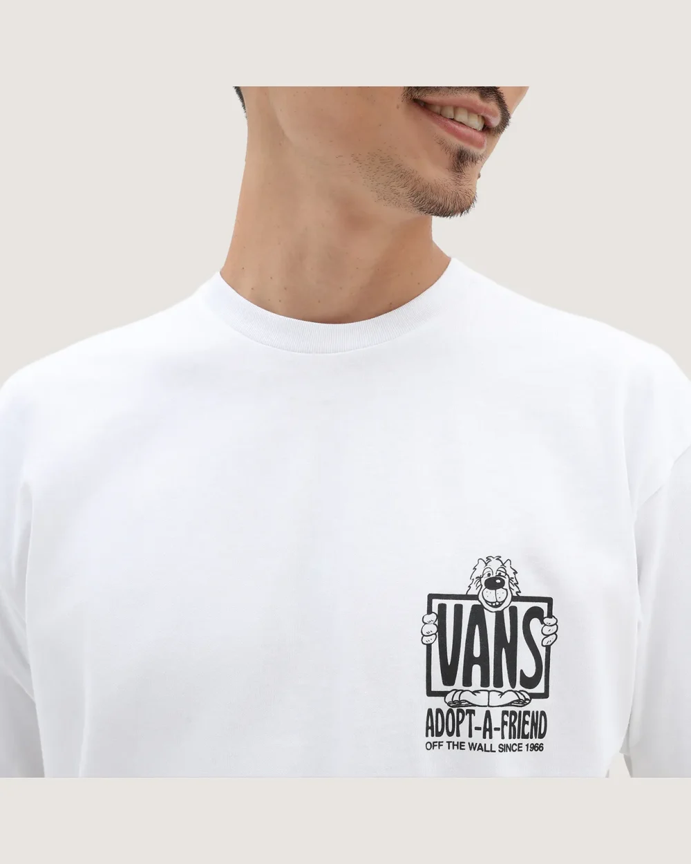VANS - טי שירט Adopted A Friend – V006CWWHT – white – 3