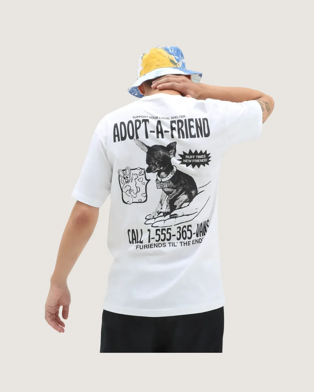 VANS - טי שירט Adopted A Friend – V006CWWHT – white – 1