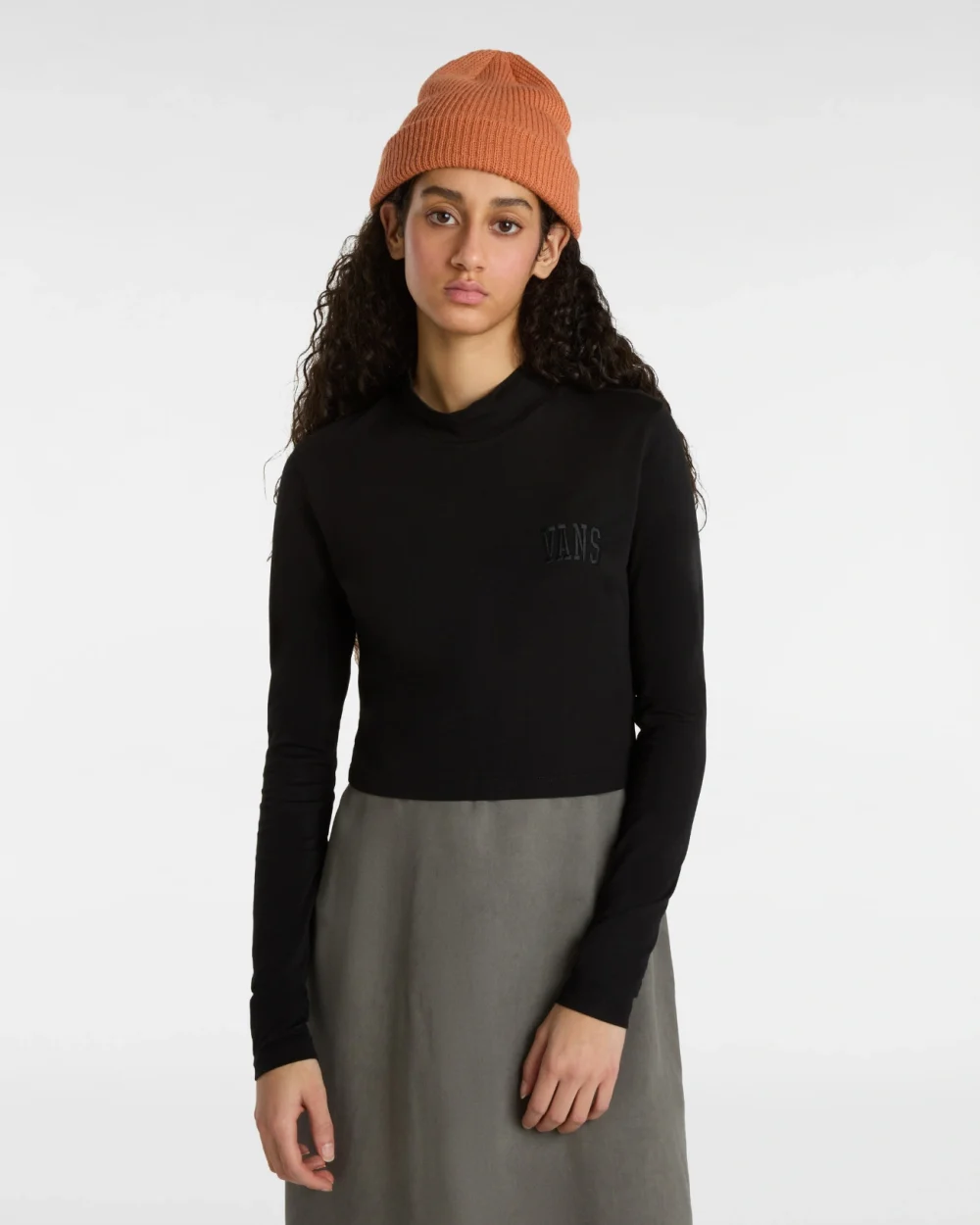 VANS - טי שירט ארוכה Mini Mock Neck – V007EZBLK – black – 2