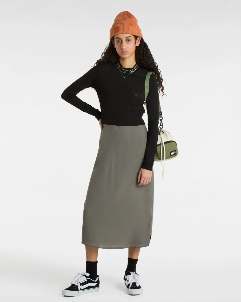 VANS - טי שירט ארוכה Mini Mock Neck – V007EZBLK – black – 3