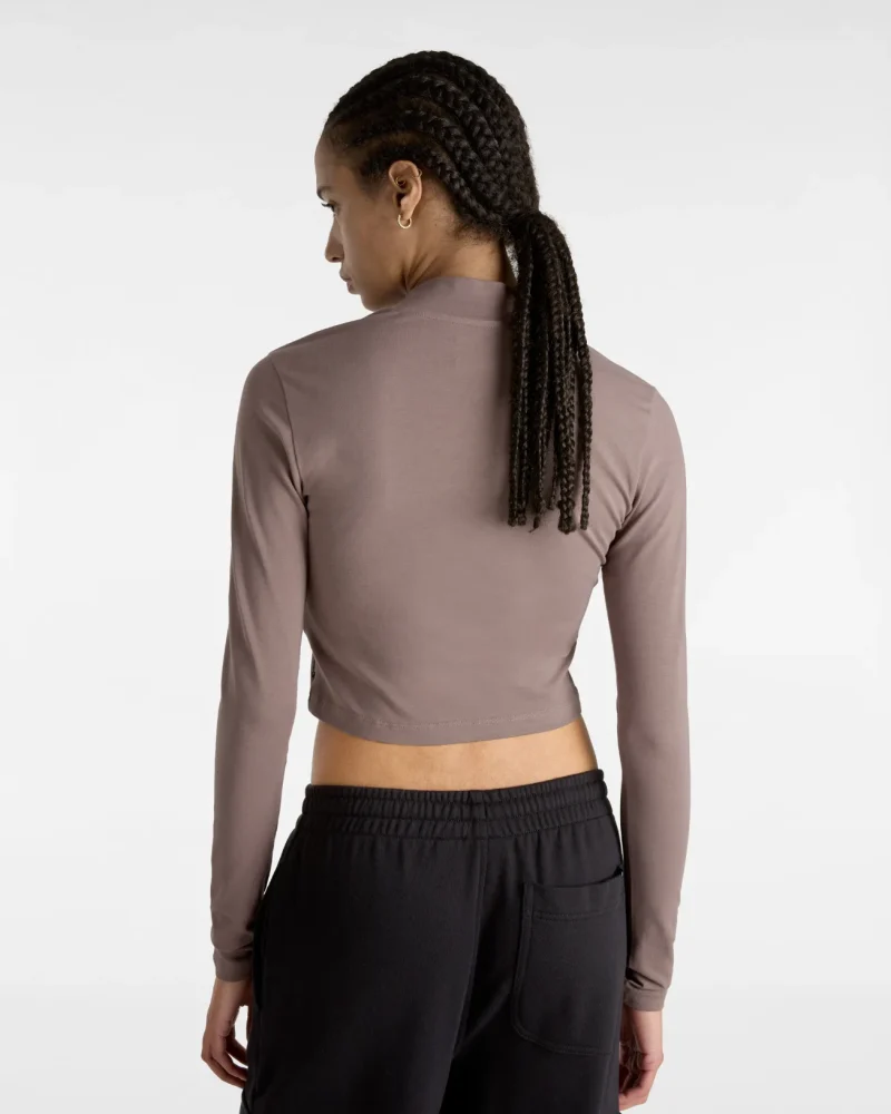 VANS - טי שירט ארוכה Mini Mock Neck – V007EZCHG – deep-taupe – 3