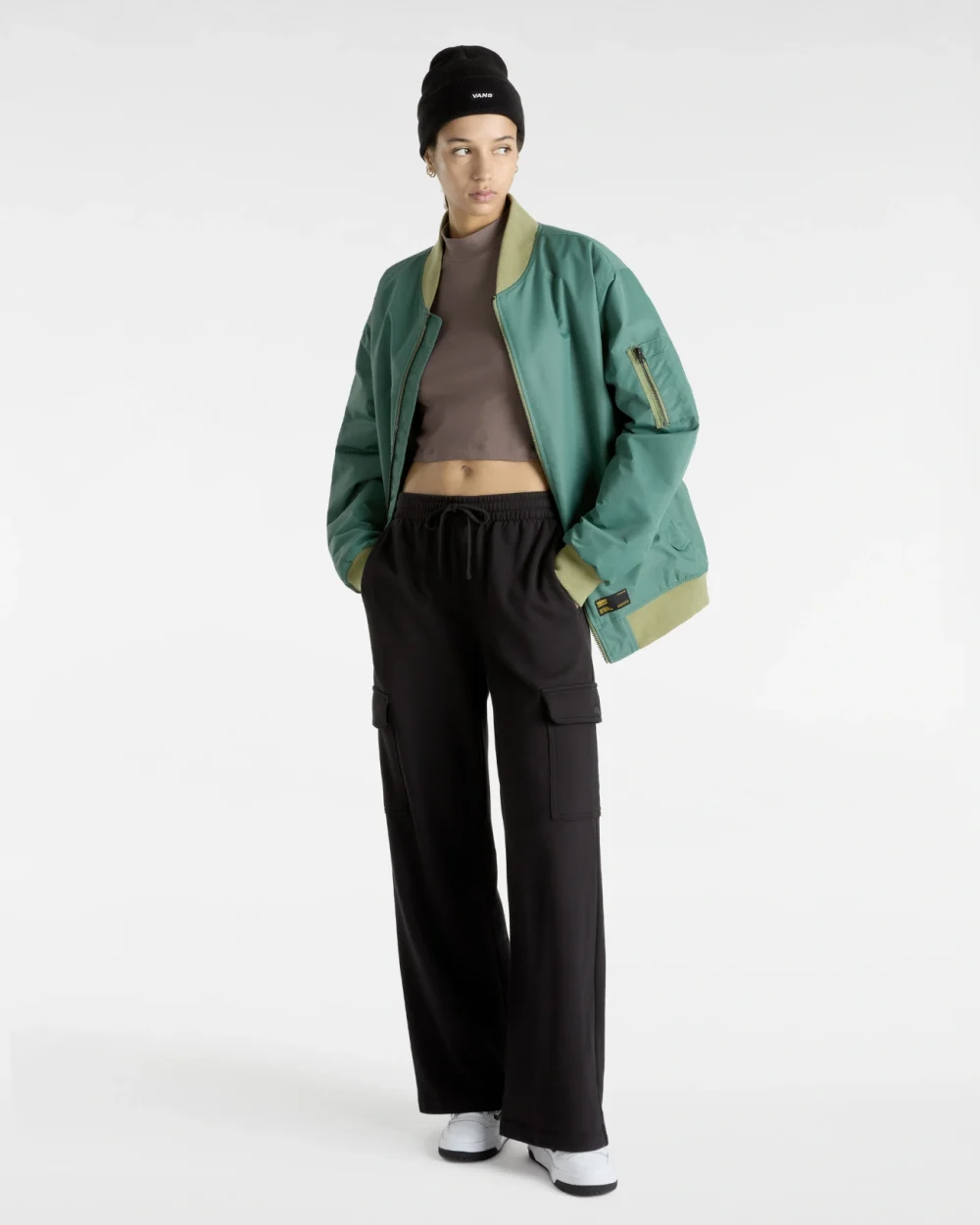 VANS - טי שירט ארוכה Mini Mock Neck – V007EZCHG – deep-taupe – 4