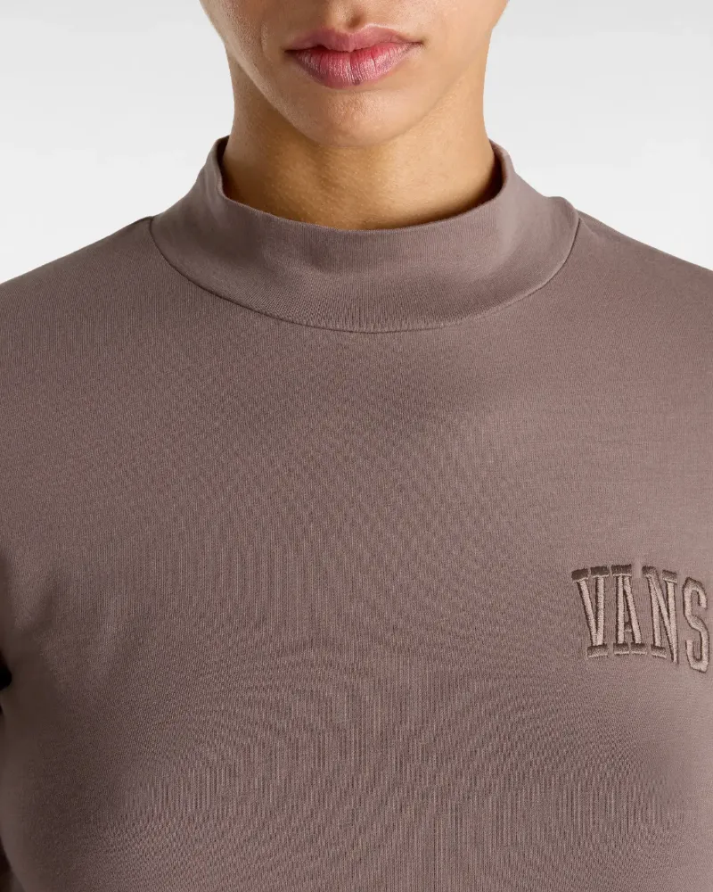 VANS - טי שירט ארוכה Mini Mock Neck – V007EZCHG – deep-taupe – 5