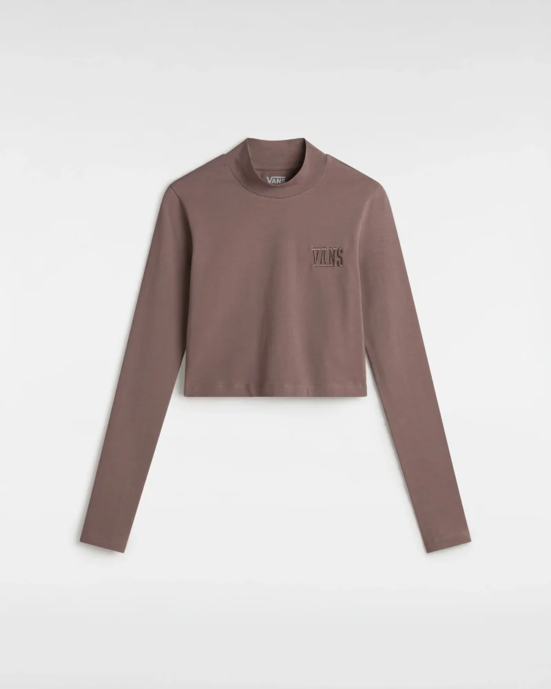 VANS - טי שירט ארוכה Mini Mock Neck – V007EZCHG – deep-taupe – 1