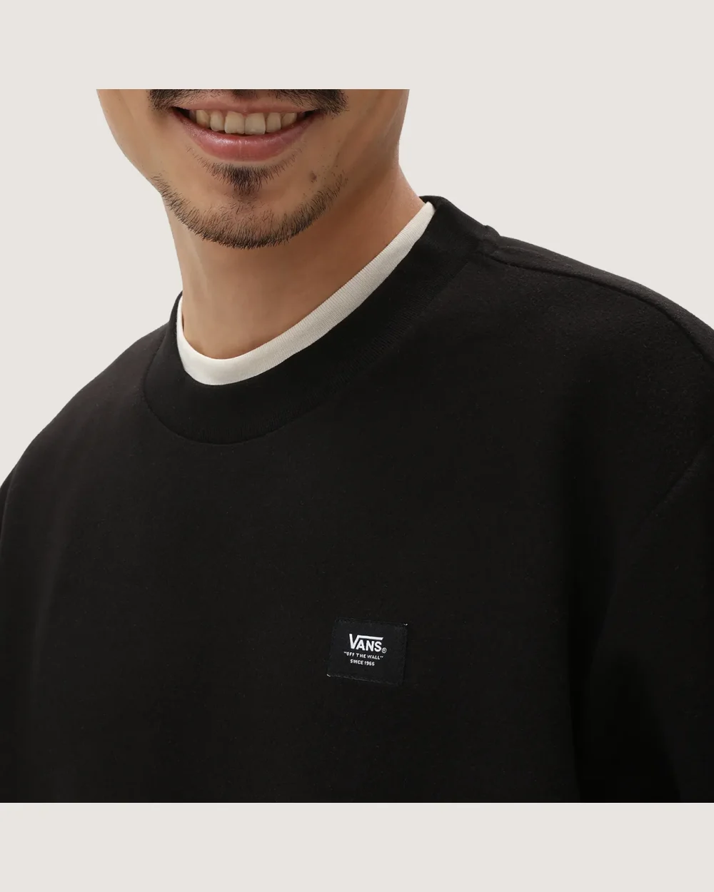 VANS - סווטשירט Hudler Crew – V007FHBLK – black – 3