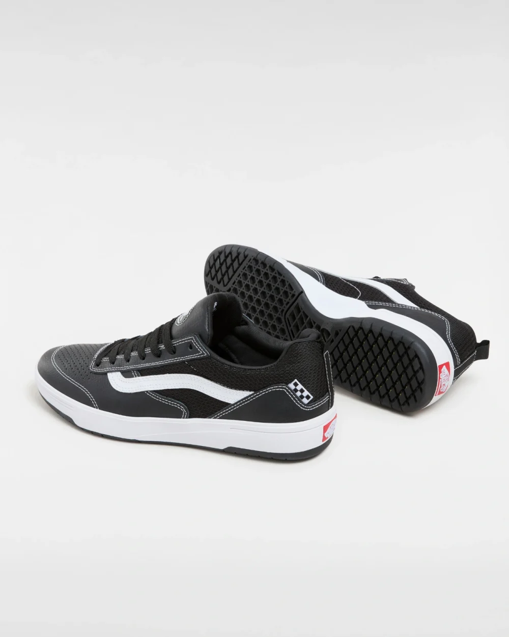 VANS - נעלי סקייט Zahba – V007QQBZW – leather-black-white – 2