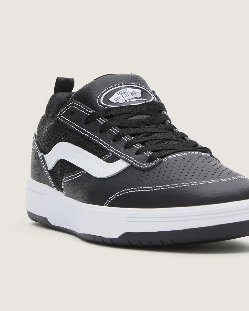 VANS - נעלי סקייט Zahba – V007QQBZW – leather-black-white – 7