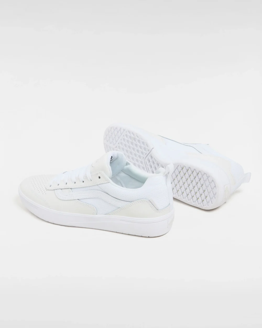 VANS - נעלי סקייט Zahba – V007QQWWW – leather-white-white – 2