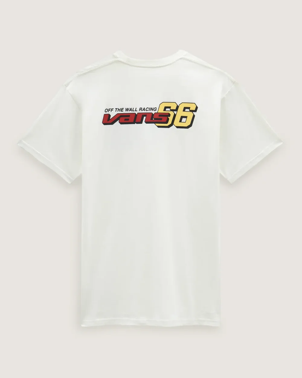 VANS - טי שירט Vans 66 Racing Logo – V008FDFS8 – marshmallow – 3