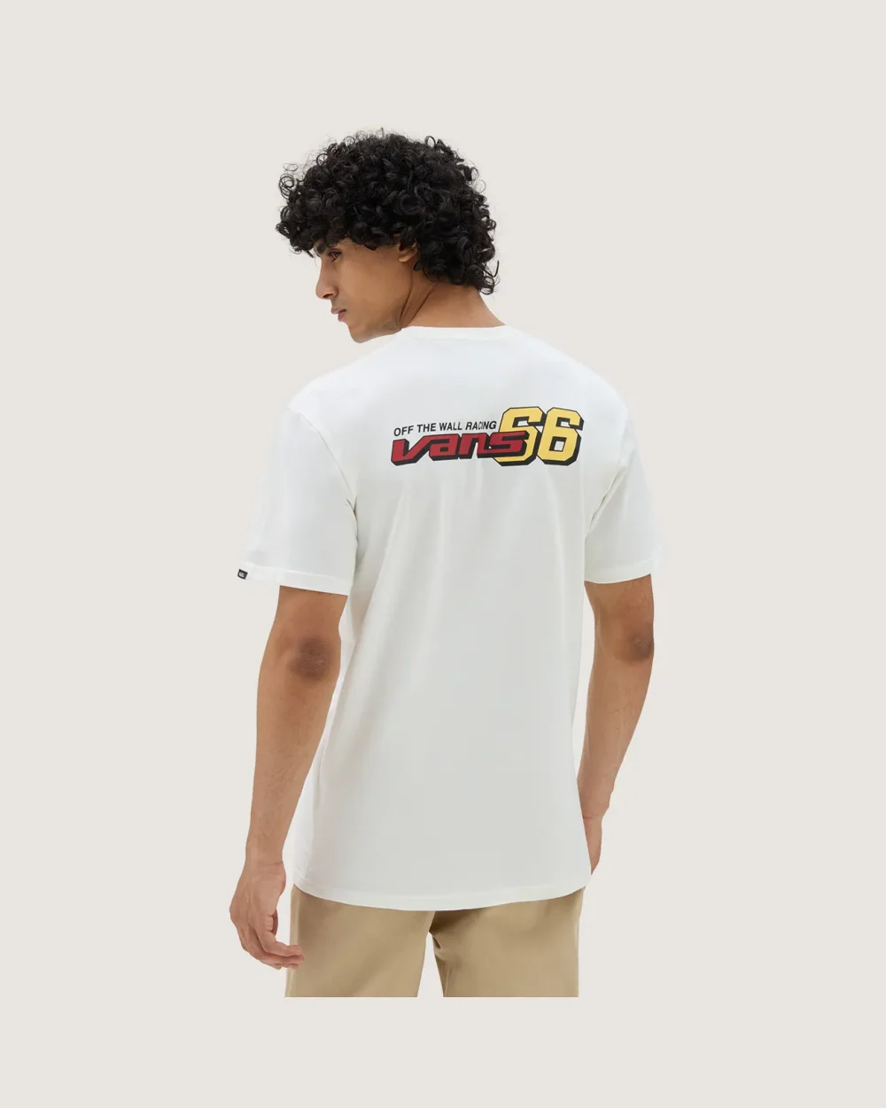 VANS - טי שירט Vans 66 Racing Logo – V008FDFS8 – marshmallow – 1