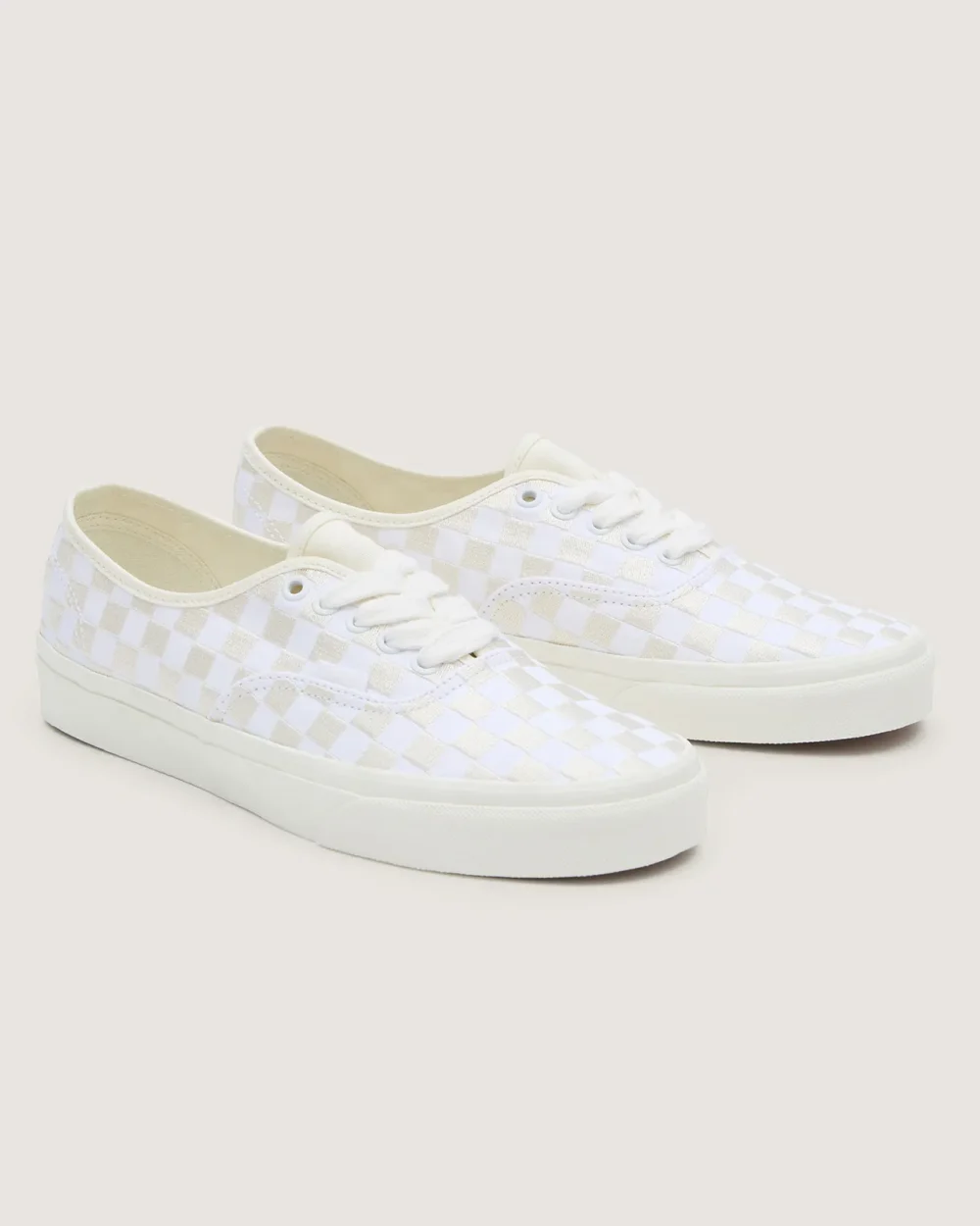 VANS - נעלי סניקרס Authentic – V009PVCJD – embroidered-checker-white – 3
