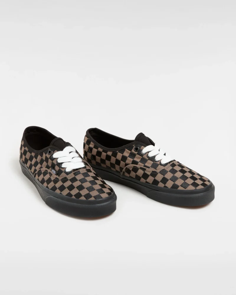 VANS - נעלי סניקרס Authentic – V009PVCJK – embroidered-checker-black – 1