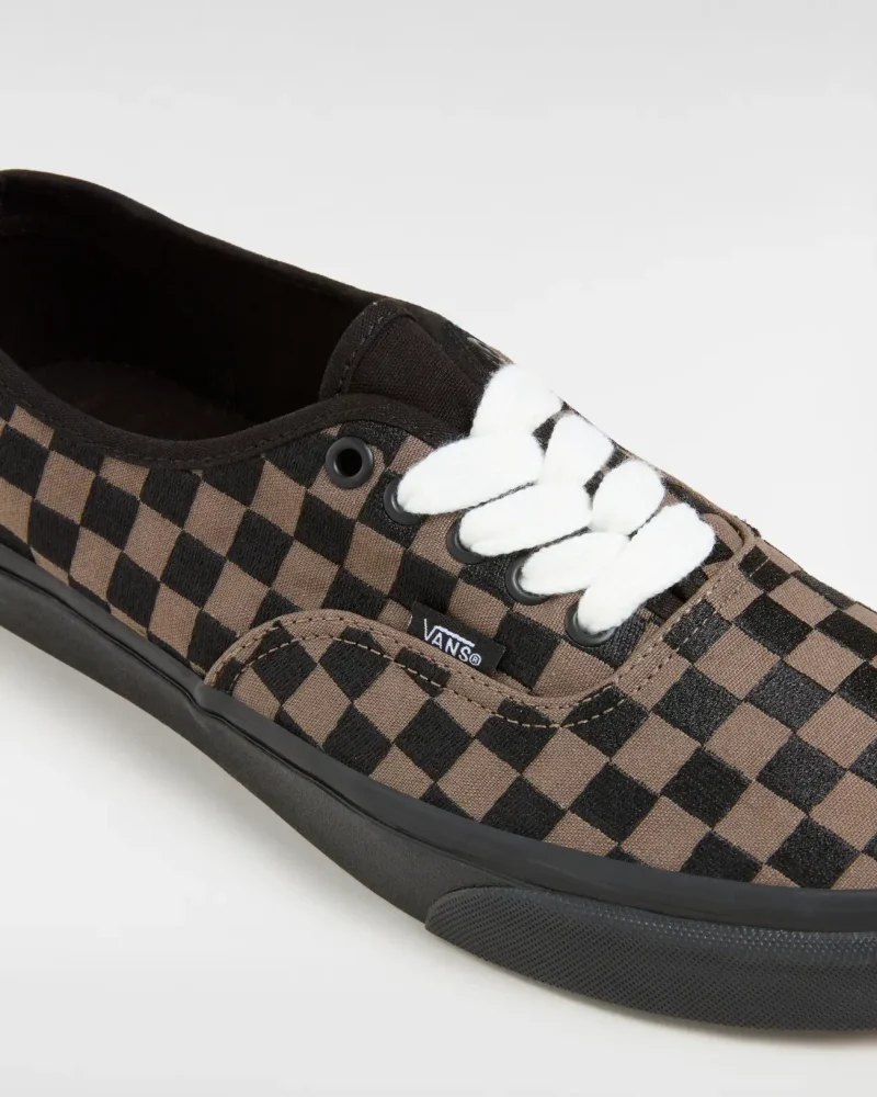 VANS - נעלי סניקרס Authentic – V009PVCJK – embroidered-checker-black – 3