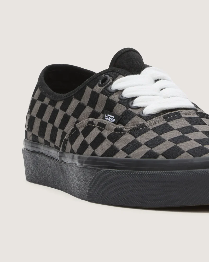 VANS - נעלי סניקרס Authentic – V009PVCJK – embroidered-checker-black – 7