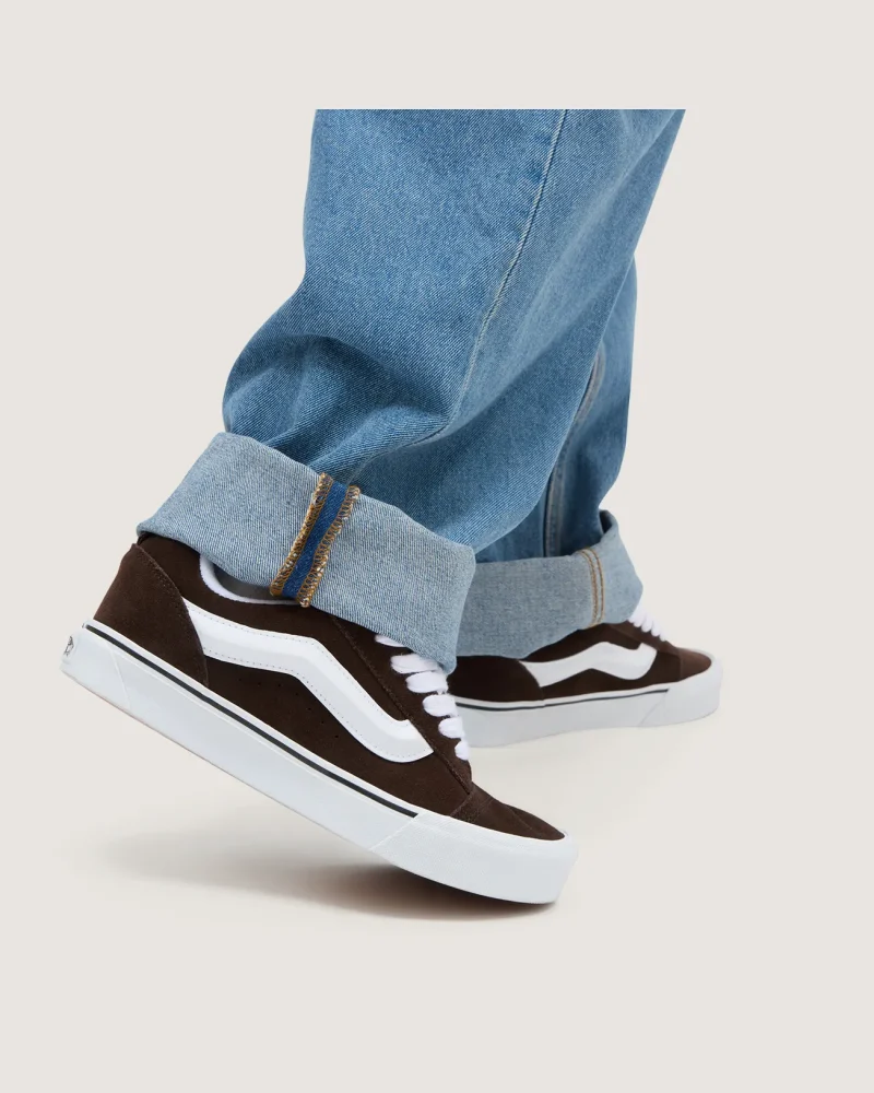 VANS - נעלי סניקרס Knu Skool – V009QCNWH – brown-white – 2