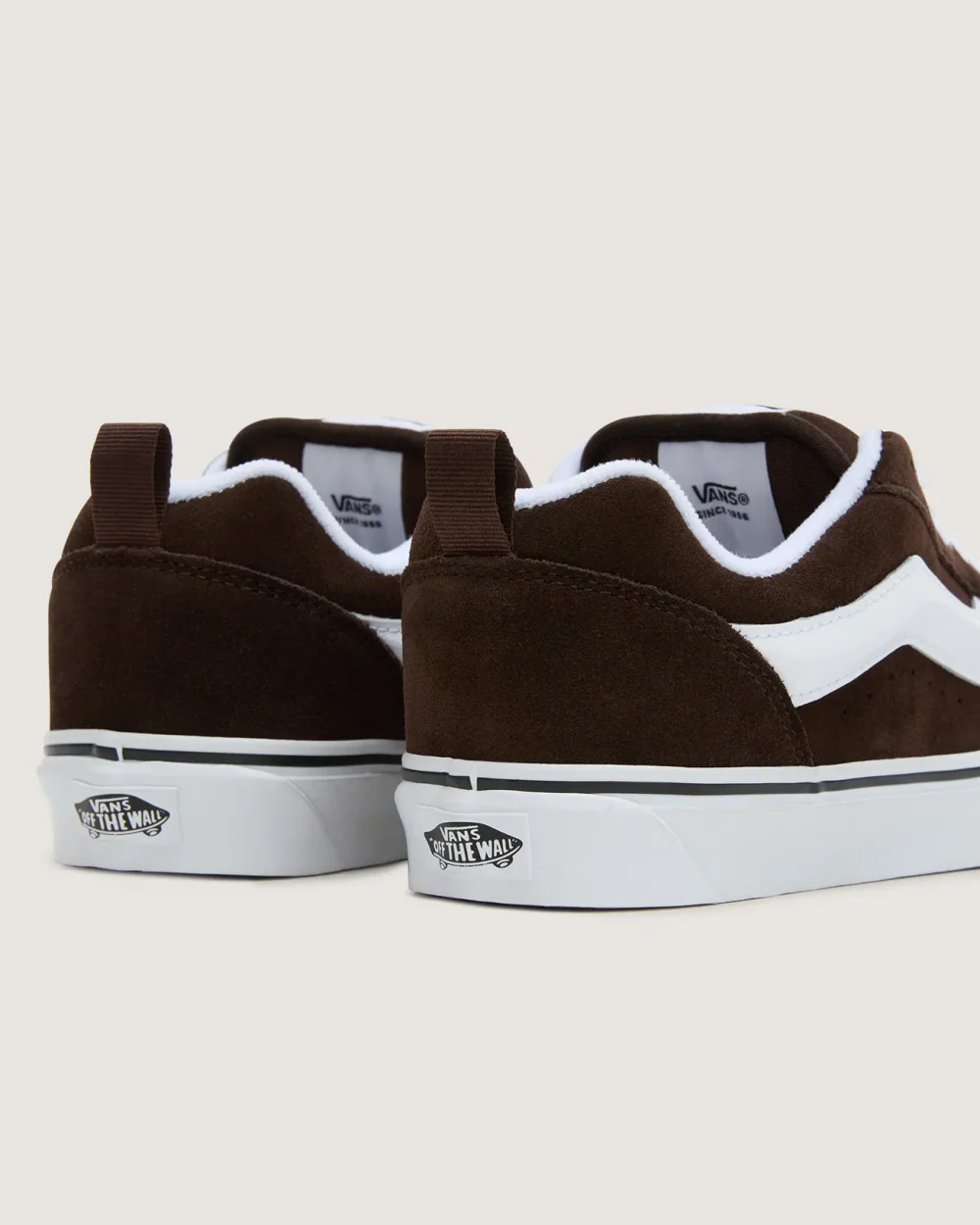 VANS - נעלי סניקרס Knu Skool – V009QCNWH – brown-white – 6