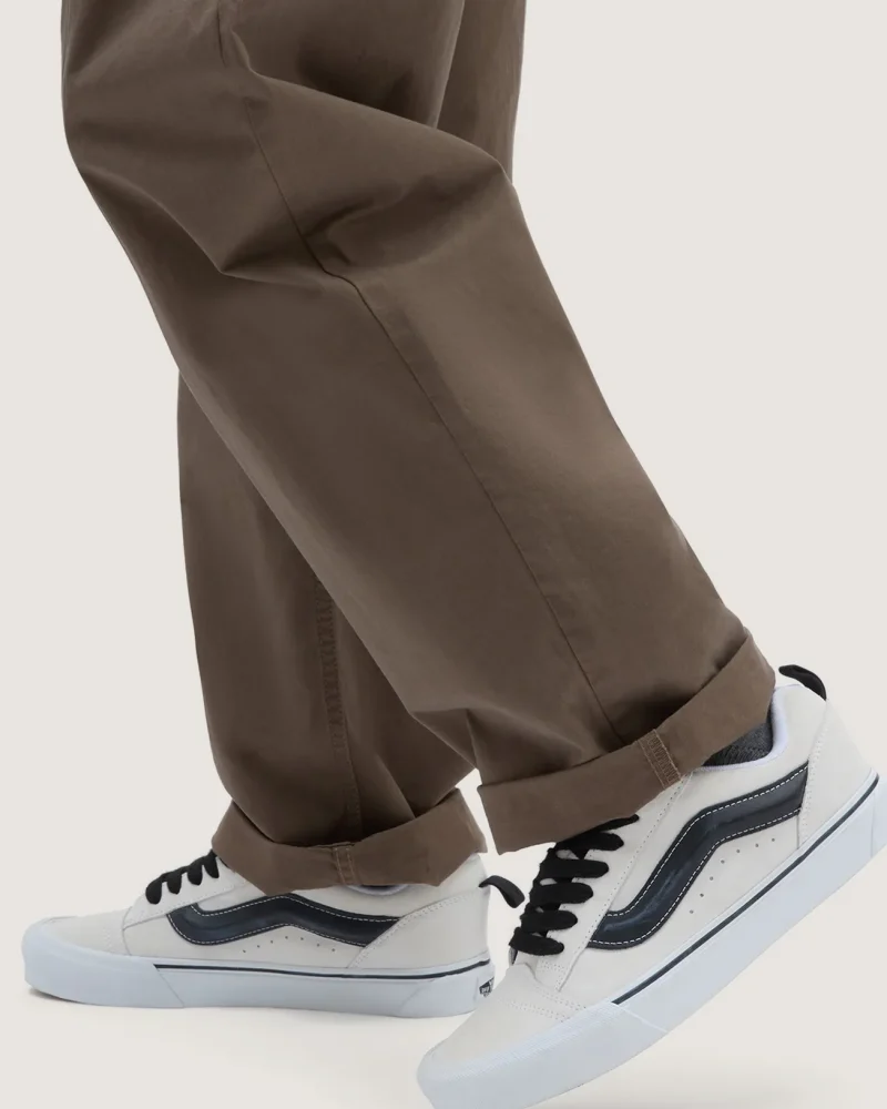 VANS - נעלי סניקרס Knu Skool – V009QCYB2 – suede-white-black – 2