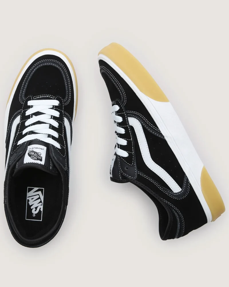 VANS - נעלי סניקרס Rowley Classic – V009QJ9X1 – black-white-gum – 1