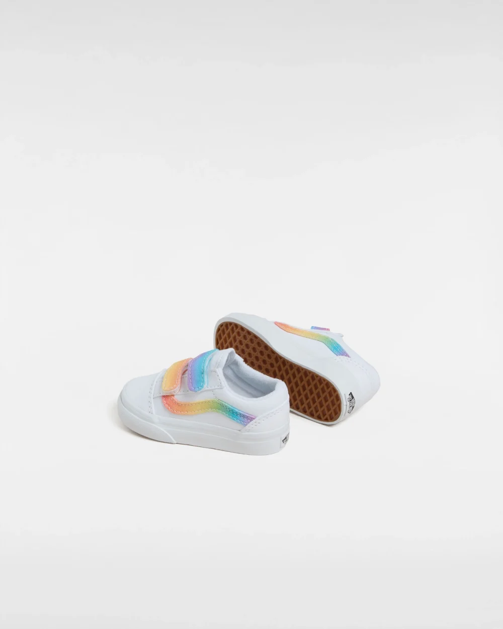 VANS - נעלי תינוקות Old Skool V – V009RCAHP – rainbow-true-white-multi – 2