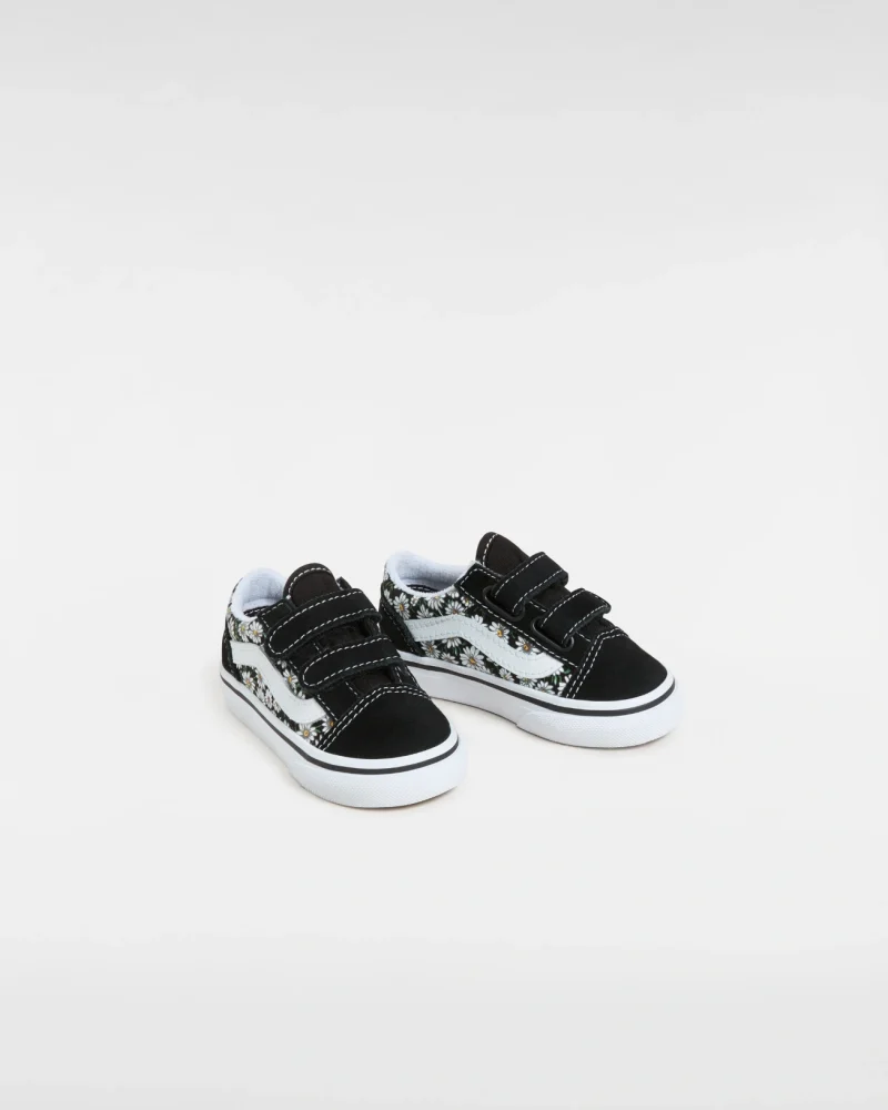 VANS - נעלי תינוקות Old Skool V – V009RCBA2 – daisies-black-white – 1