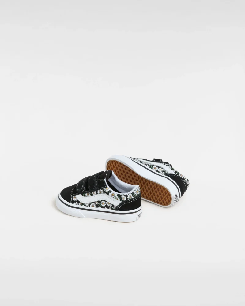 VANS - נעלי תינוקות Old Skool V – V009RCBA2 – daisies-black-white – 2
