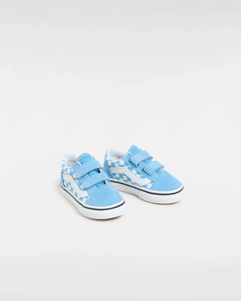 VANS - נעלי תינוקות Old Skool V – V009RCE2W – color-theory-checkerboard-heritage-blue – 1