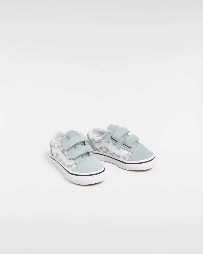 VANS - נעלי תינוקות Old Skool V – V009RCEPO – color-theory-checkerboard-pure-grey – 1