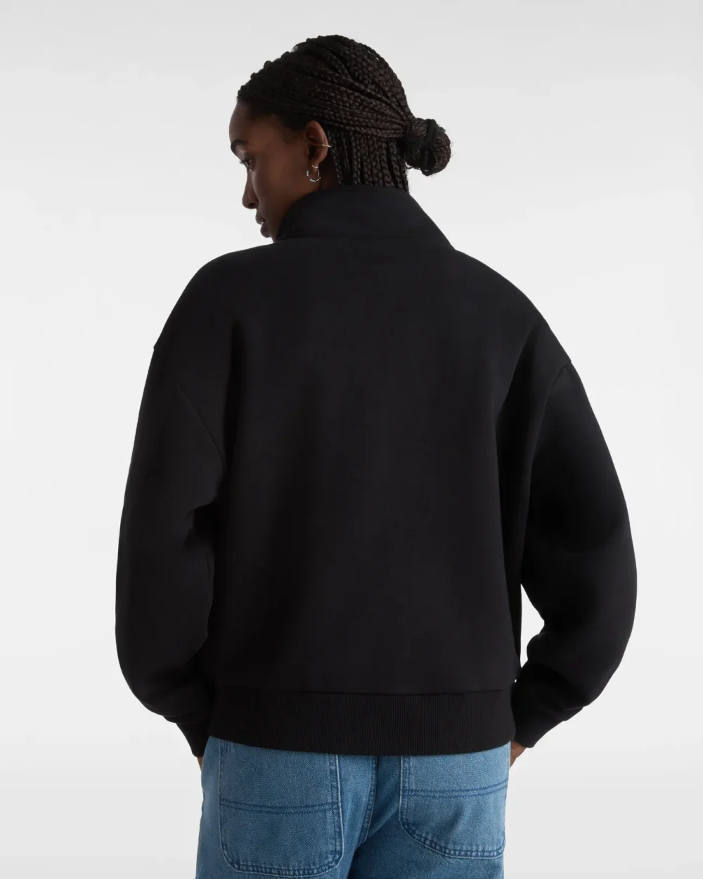 VANS - סווטשירט Leighton Mock – V00A5VBLK – black – 2