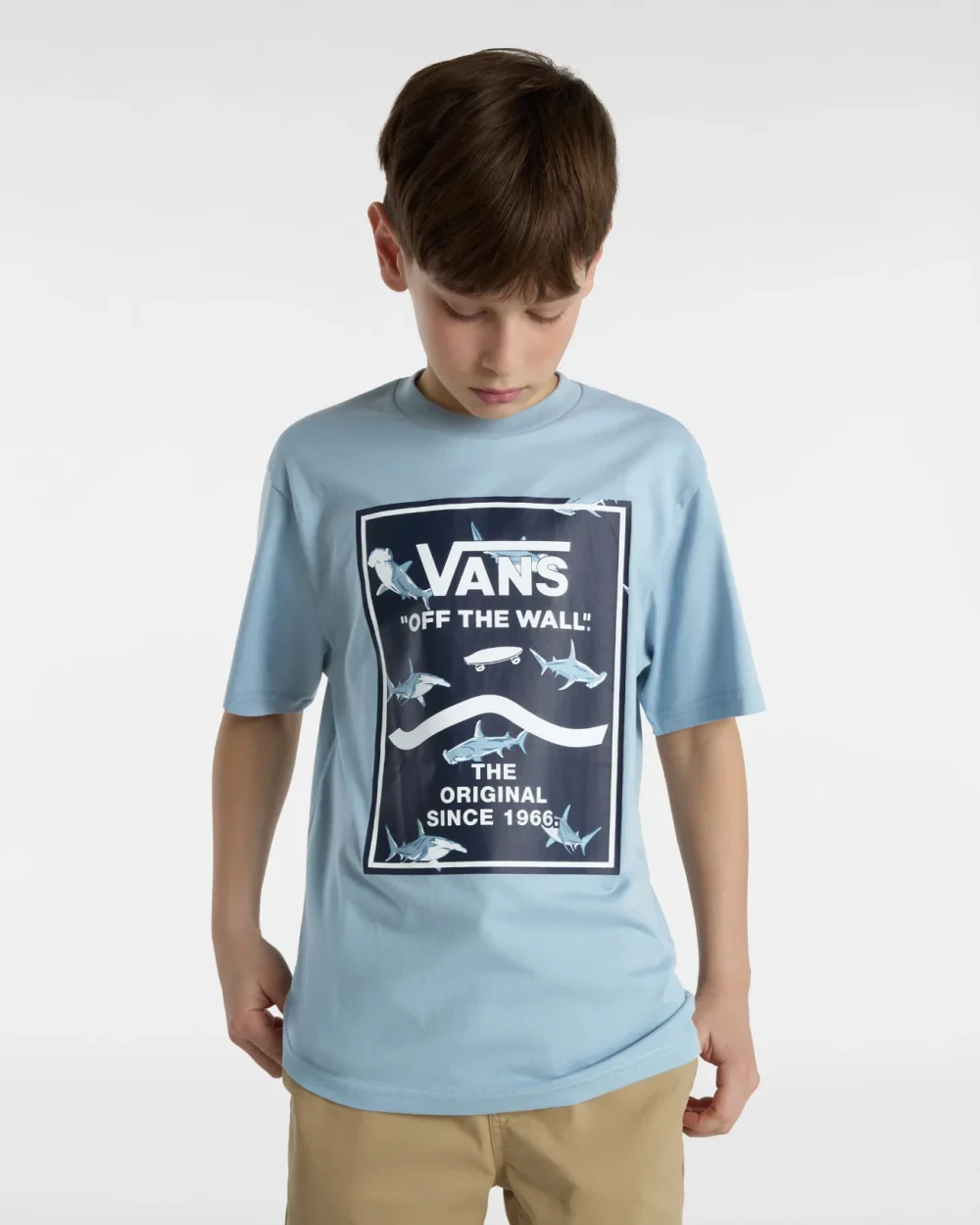 VANS - טי שירט נוער Print Box 2.0 – V00AKNDSB – dusty-blue – 1