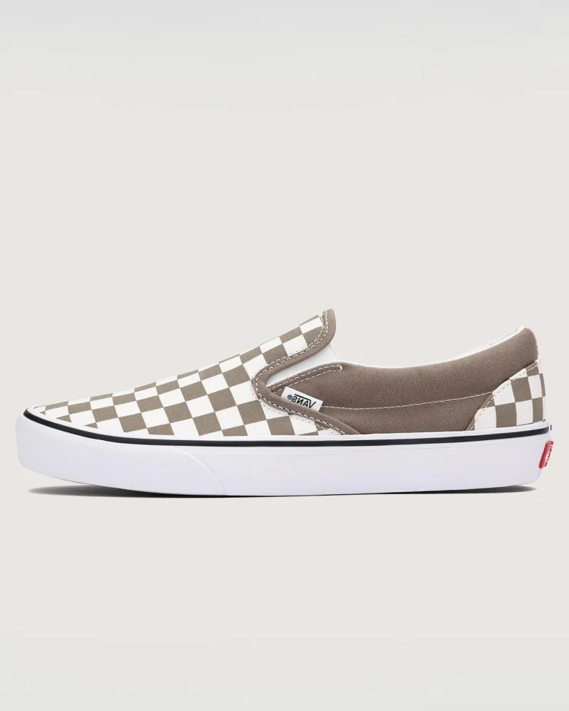 VANS - נעלי סניקרס Classic Slip-On – V00BVZ1NU – color-theory-checkerboard-walnut – 1
