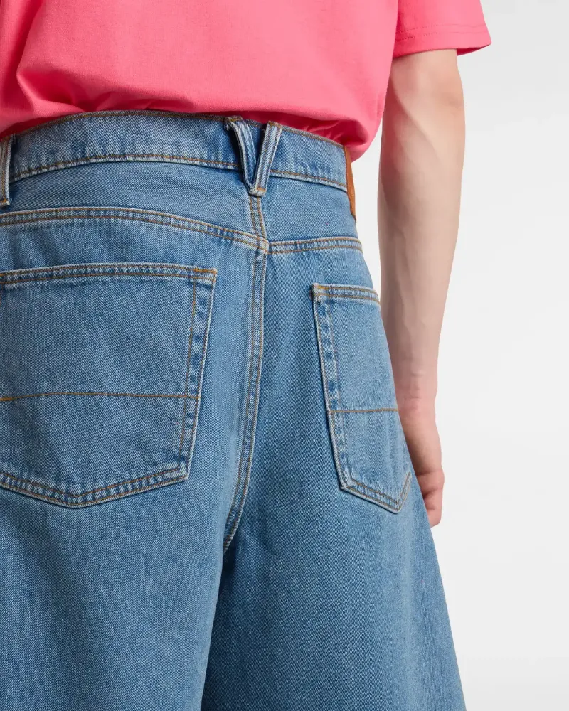 VANS - מכנסיים קצרים Check-5 Baggy Denim – V00C9VCDX – stonewash-blue – 4