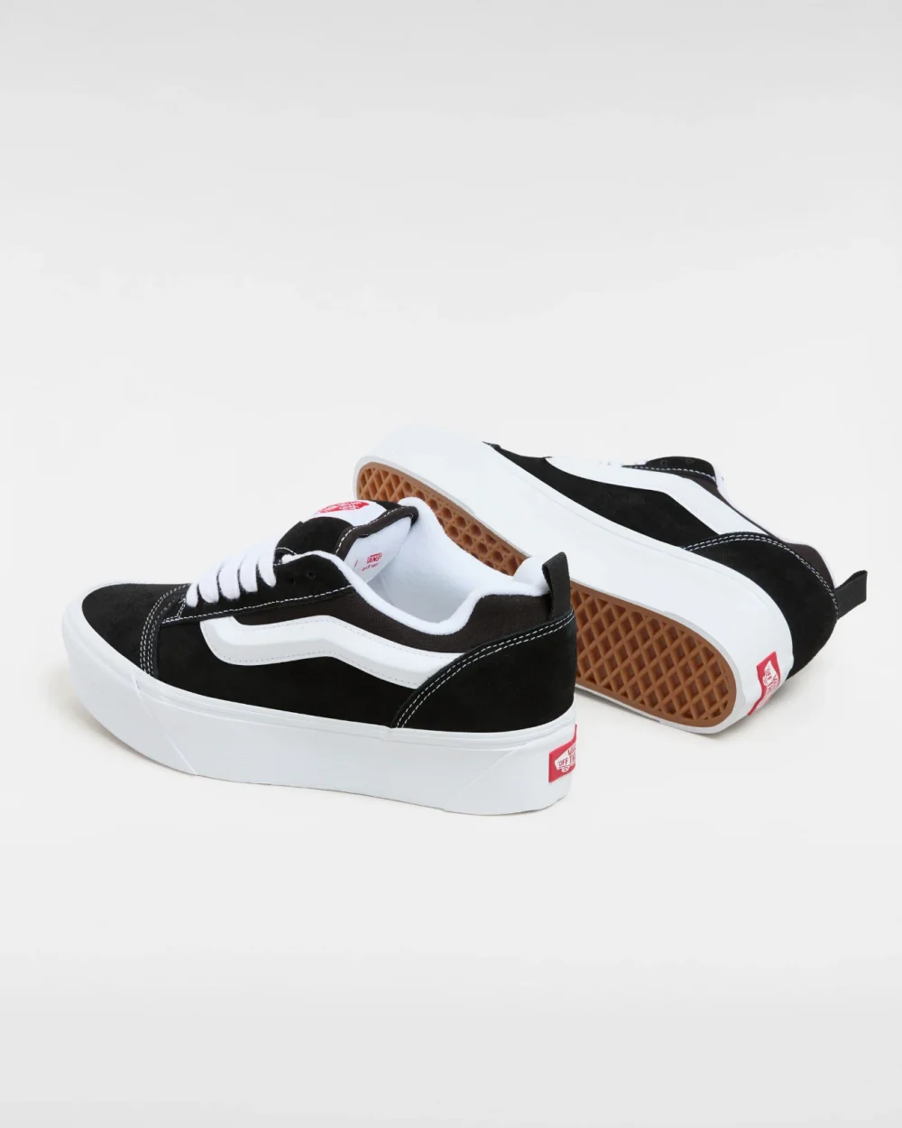 VANS - נעלי פלטפורמה Knu Stack – V00CP66BT – black-true-white – 2