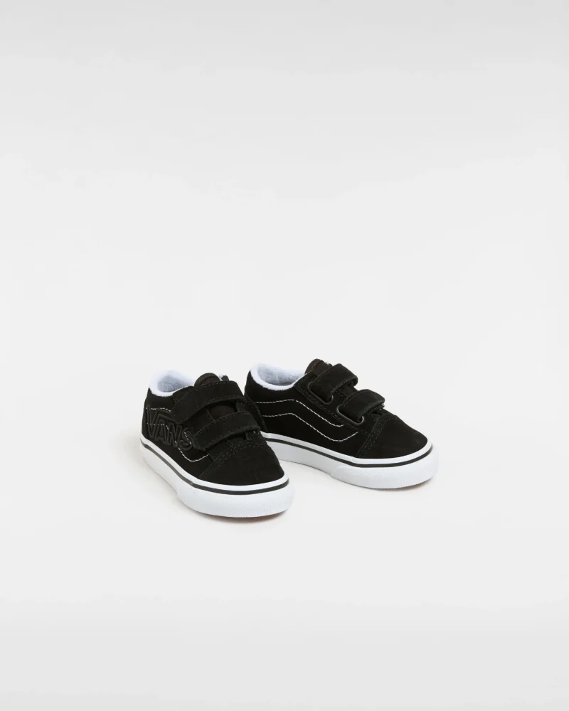 VANS - נעלי תינוקות Old Skool V – V00CPZBLK – embroidered-logo-black – 1