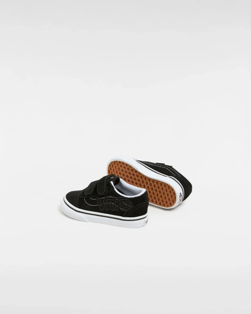 VANS - נעלי תינוקות Old Skool V – V00CPZBLK – embroidered-logo-black – 2