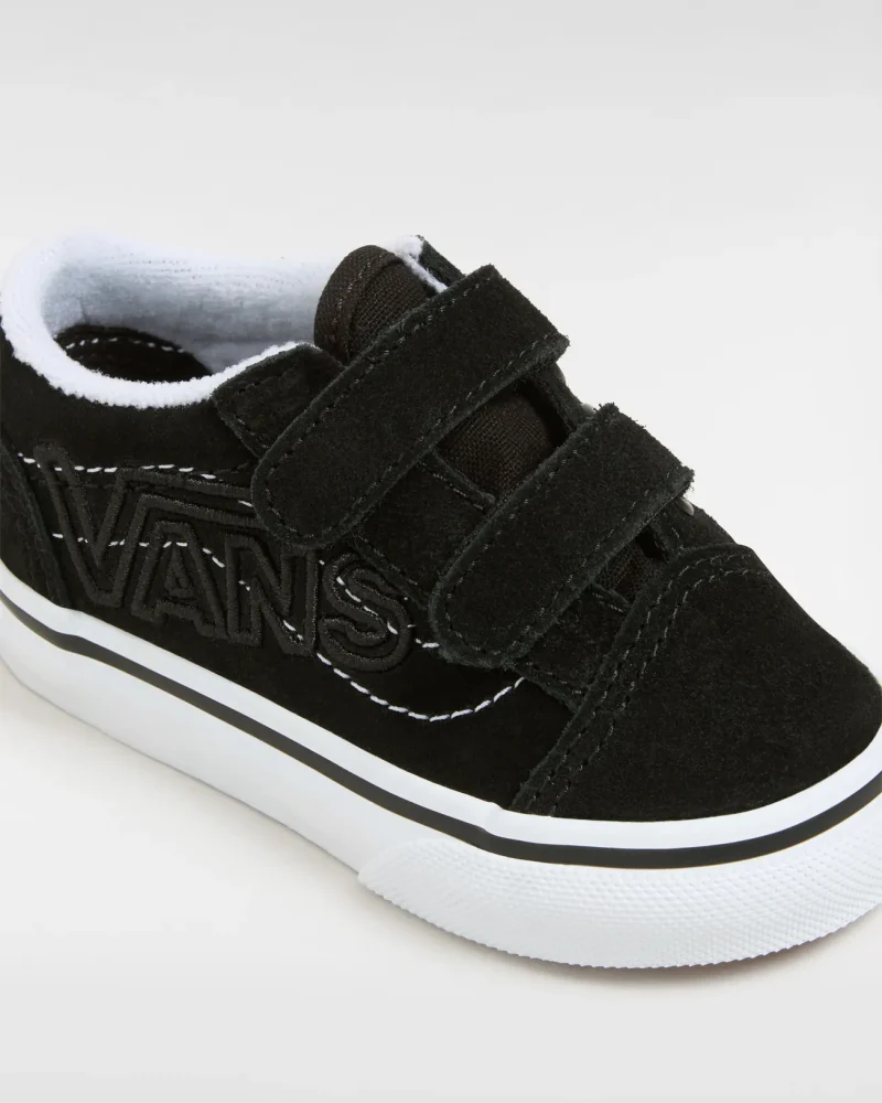 VANS - נעלי תינוקות Old Skool V – V00CPZBLK – embroidered-logo-black – 3