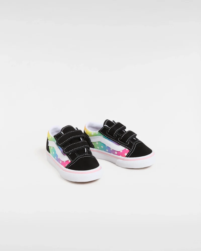 VANS - נעלי תינוקות Old Skool V – V00CPZBOQ – glow-rainbow-black-multi – 1