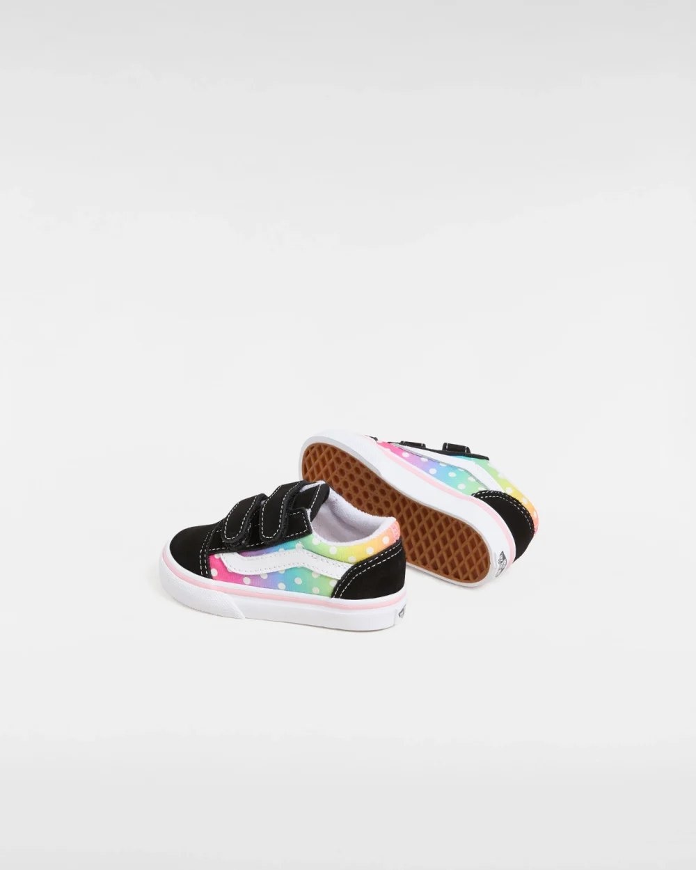 VANS - נעלי תינוקות Old Skool V – V00CPZBOQ – glow-rainbow-black-multi – 2