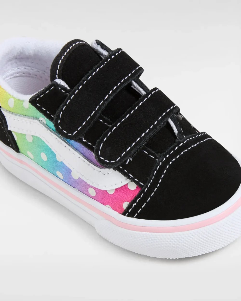 VANS - נעלי תינוקות Old Skool V – V00CPZBOQ – glow-rainbow-black-multi – 3