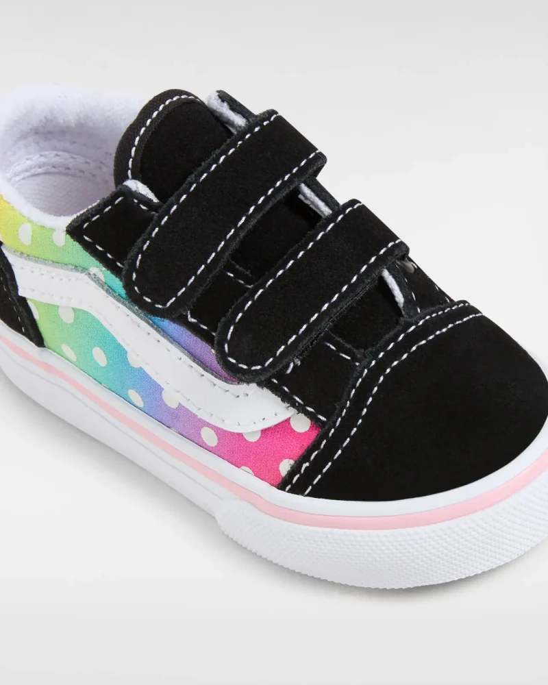 VANS - נעלי תינוקות Old Skool V – V00CPZBOQ – glow-rainbow-black-multi – 3
