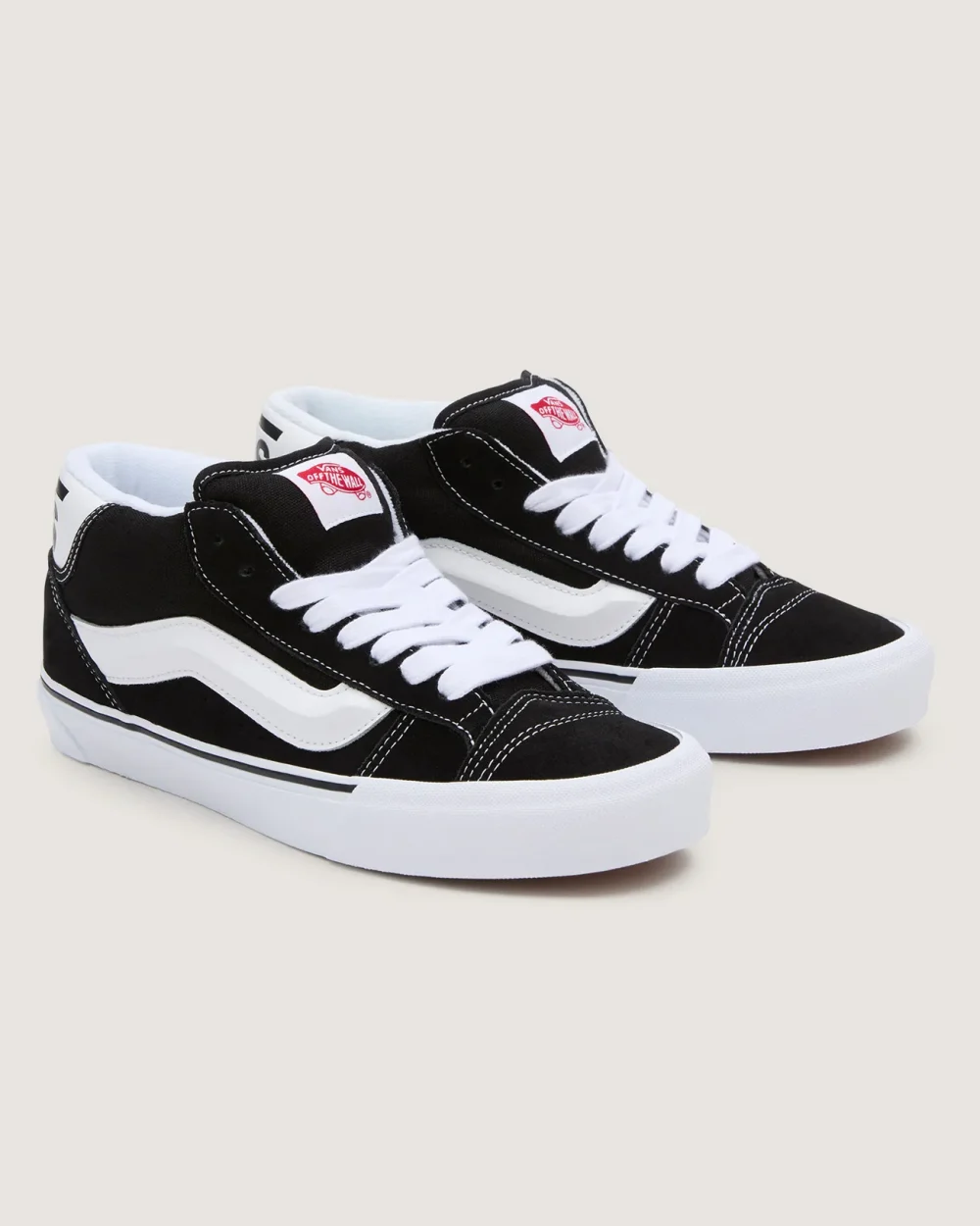VANS - נעלי סניקרס Knu Mid – V00CQ96BT – black-true-white – 3