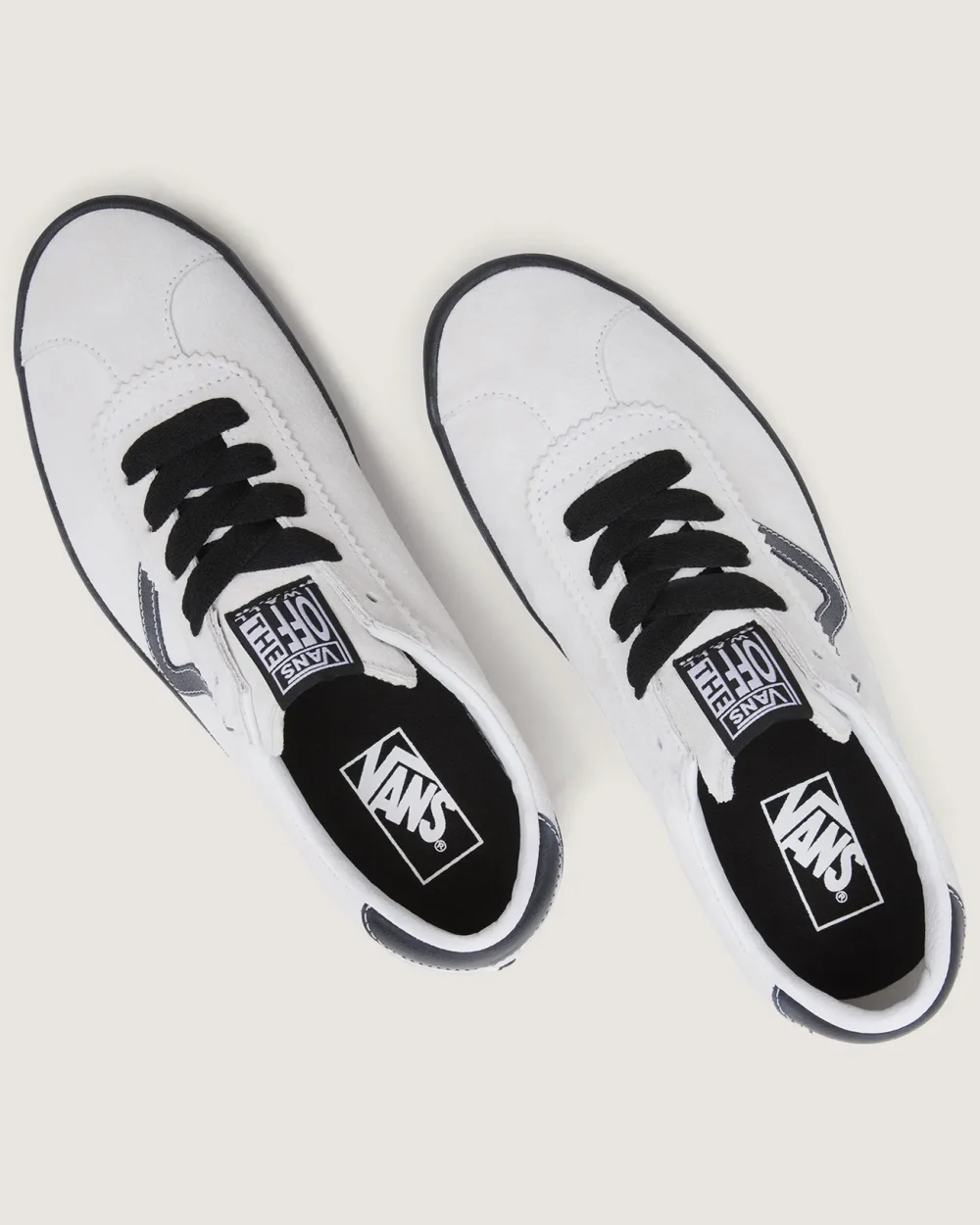 VANS - נעלי סניקרס Sport Low – V00CQRYB2 – suede-white-black – 1